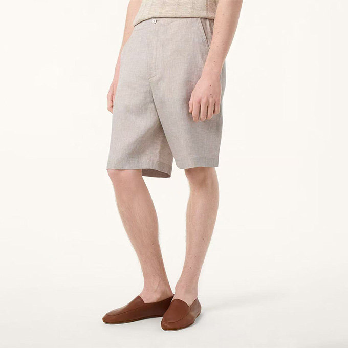 loro piana nolan bermuda linen shorts